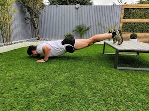 man doing pushups